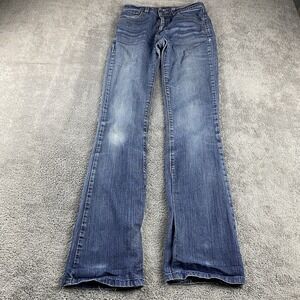 Levis 525  Bootcut Jeans Womens 26x34 Blue Medium‎ Wash Low Rise